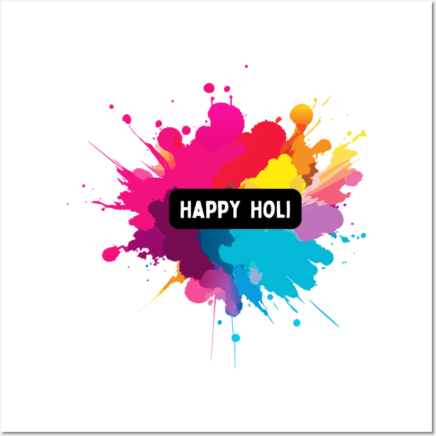 Happy Holi Wall Art by teeauthority